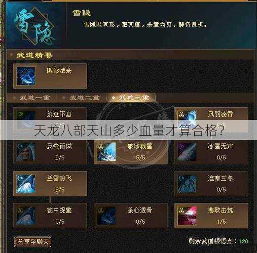 天龙八部天山多少血量才算合格? 第1张 天龙八部天山多少血量才算合格? 第1张