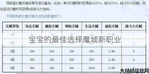宝宝的最佳选择魔域新职业 第1张