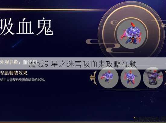 魔域9 星之迷宫吸血鬼攻略视频 第1张