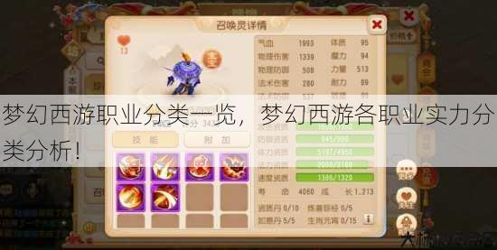 梦幻西游职业分类一览，梦幻西游各职业实力分类分析！ 第2张