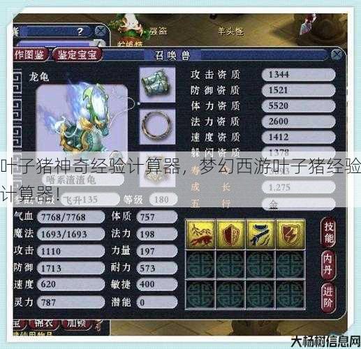 叶子猪神奇经验计算器,梦幻西游叶子猪经验计算器! 第1张 叶子猪神奇经验计算器,梦幻西游叶子猪经验计算器! 第1张