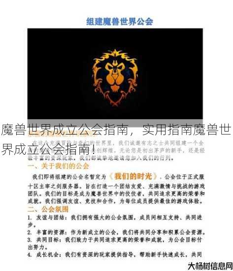 魔兽世界成立公会指南，实用指南魔兽世界成立公会指南！ 第1张