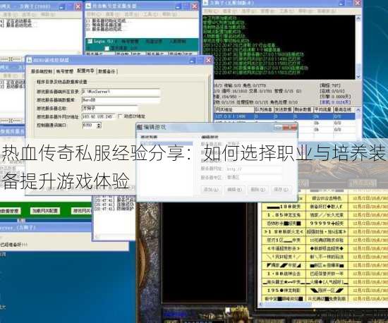 热血传奇私服经验分享：如何选择职业与培养装备提升游戏体验