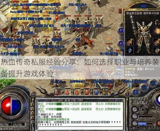 热血传奇私服经验分享：如何选择职业与培养装备提升游戏体验 第4张