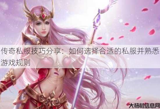 传奇私服技巧分享:如何选择合适的私服并熟悉游戏规则 第4张 传奇私服技巧分享:如何选择合适的私服并熟悉游戏规则 第4张