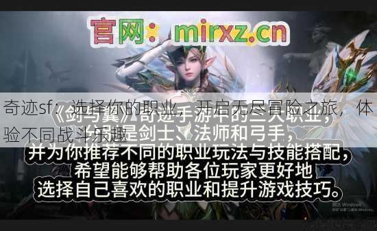 奇迹sf：选择你的职业，开启无尽冒险之旅，体验不同战斗乐趣 第1张
