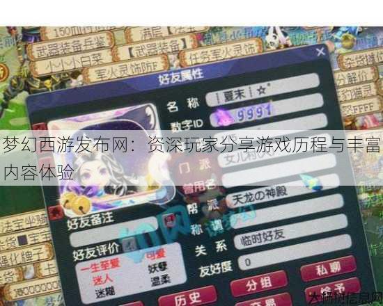 梦幻西游sf：资深玩家分享游戏历程与丰富内容体验 第4张