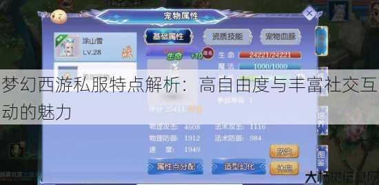 梦幻西游私服特点解析：高自由度与丰富社交互动的魅力 第2张