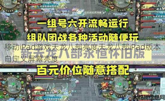 移动iPad游戏天龙八部亮度天龙八部iPad版本自定义屏幕亮度 第3张