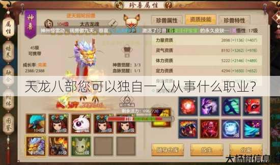 天龙八部您可以独自一人从事什么职业？ 第3张