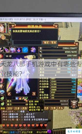 天龙八部手机游戏中有哪些专业技能？ 第1张
