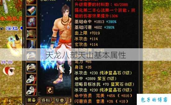 天龙八部天山基本属性 第1张
