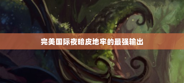 完美国际夜暗皮地牢的最强输出 第3张