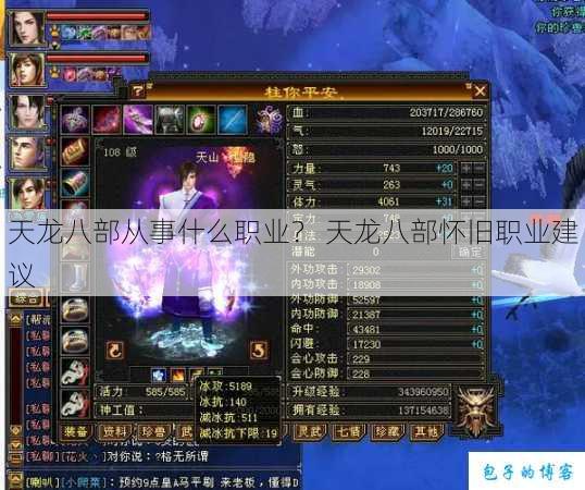 天龙八部从事什么职业？ 天龙八部怀旧职业建议 第1张