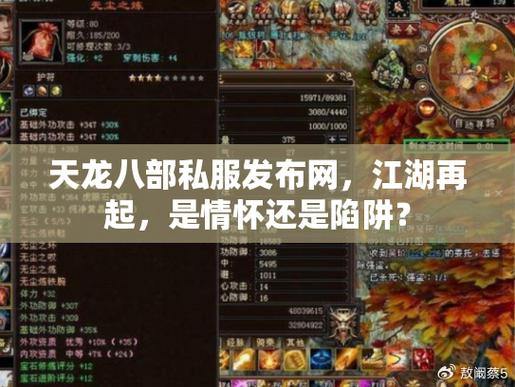 天龙八部SF是什么?揭秘私服与官服区别及玩家选择原因 第3张 天龙八部SF是什么?揭秘私服与官服区别及玩家选择原因 第3张