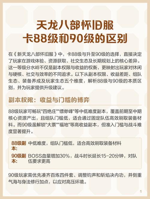 天龙八部私服评测：版本对比、平衡性、社交体验全解析