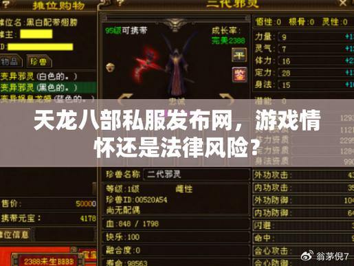 天龙八部私服风险大！玩家权益受损，平衡性极差 第3张
