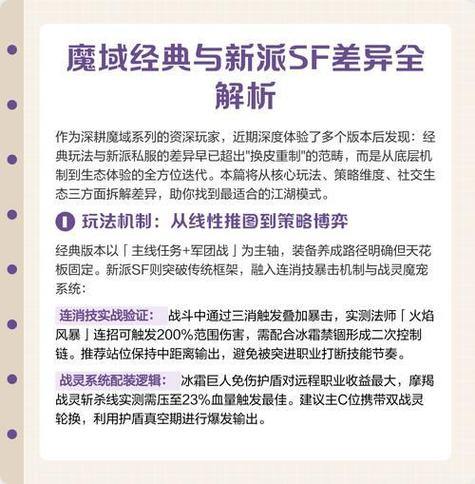 魔域sf玩家必看：新手入坑指南与职业选择技巧 第4张